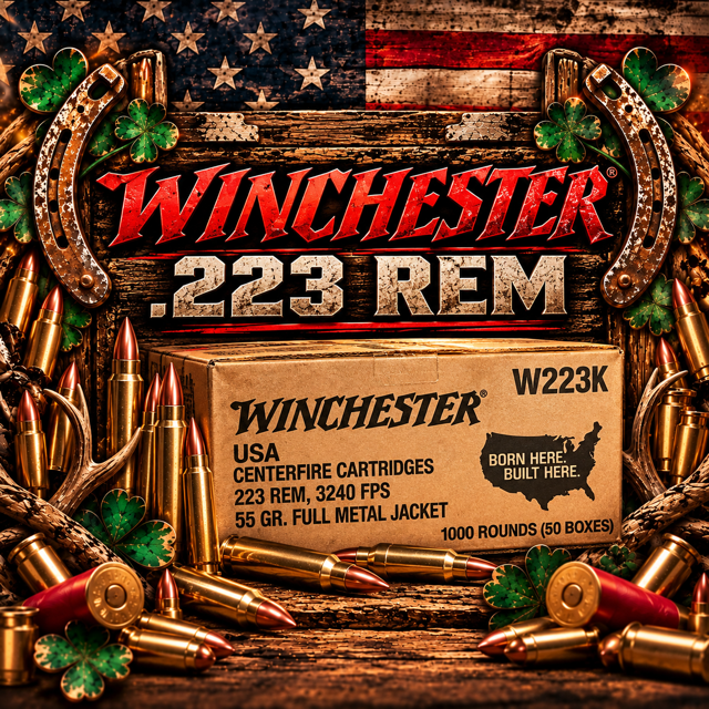 Case of Winchester .223 Rem ammo, 1000 rounds (75 "Shots")